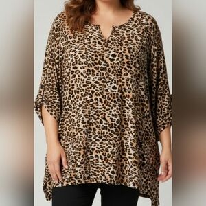 Isabella Rodriguez Leopard Print Blouse